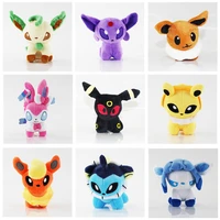 13cm pokemon figure stuffed animals kawaii plushie toys cute anime sylveon glaceon eevee soft toys for children christmas gifts