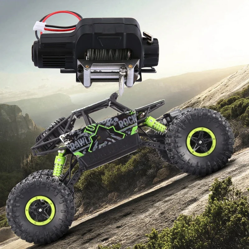

Metal Winch System with Wireless Remote Controller Receiver for 1/10 RC Car Crawler for Traxxas Trx-4 D90 SCX10