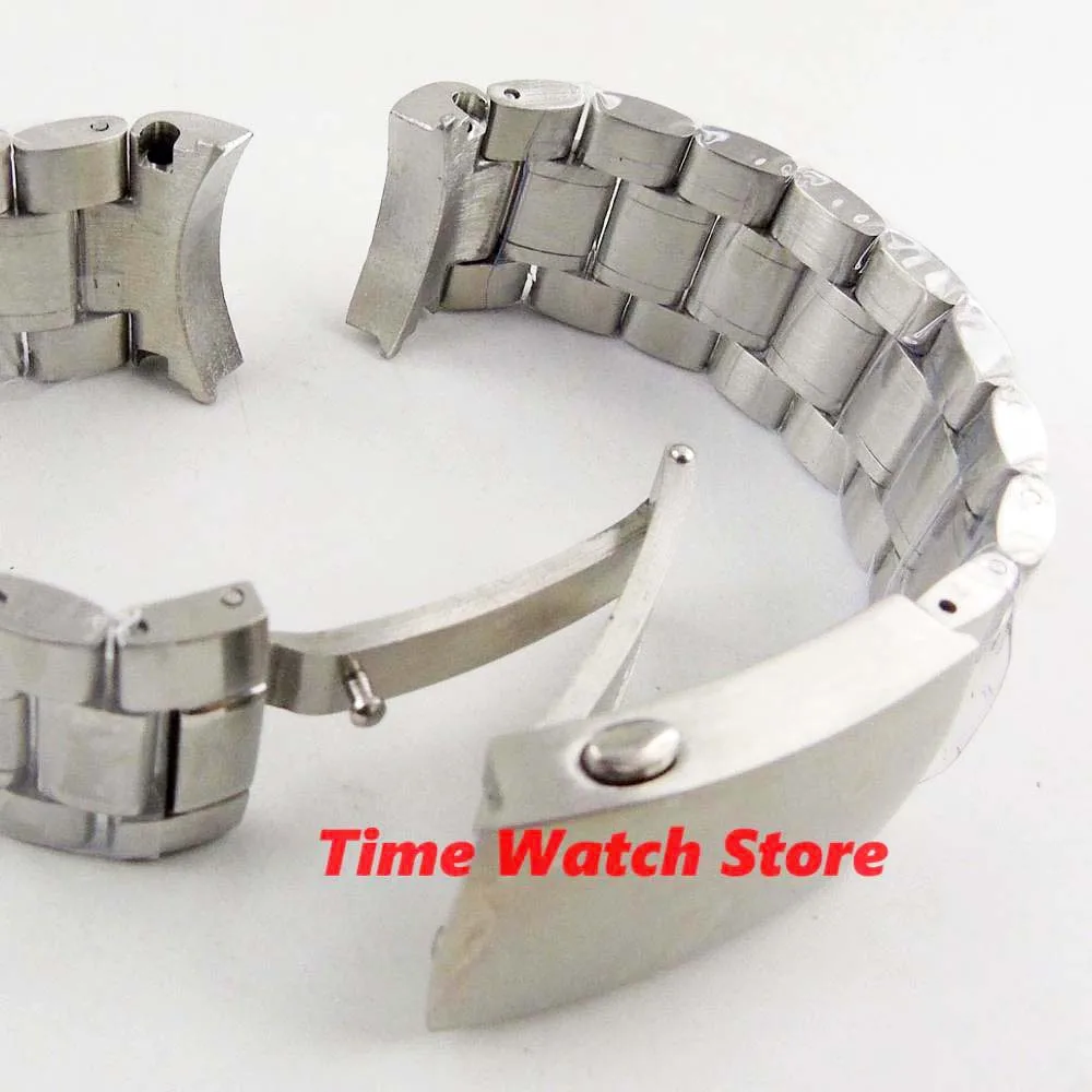20 мм ремешок для часов 316L Нержавеющая сталь Кнопка раскладывающаяся застежка