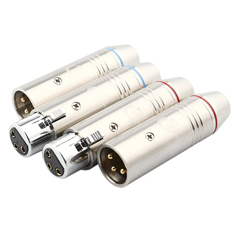 3 Pin XLR Мужской Женский Разъем DS Нержавеющая сталь Позолоченный Сделано в Китае