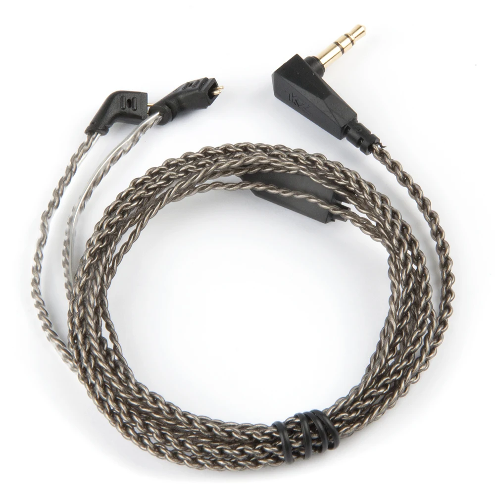 Кабель для наушников KZ ZS4/ZS5/ZS6/ZS10/AS10/BA10/ZST/ES4 с посеребренным покрытием улучшенный