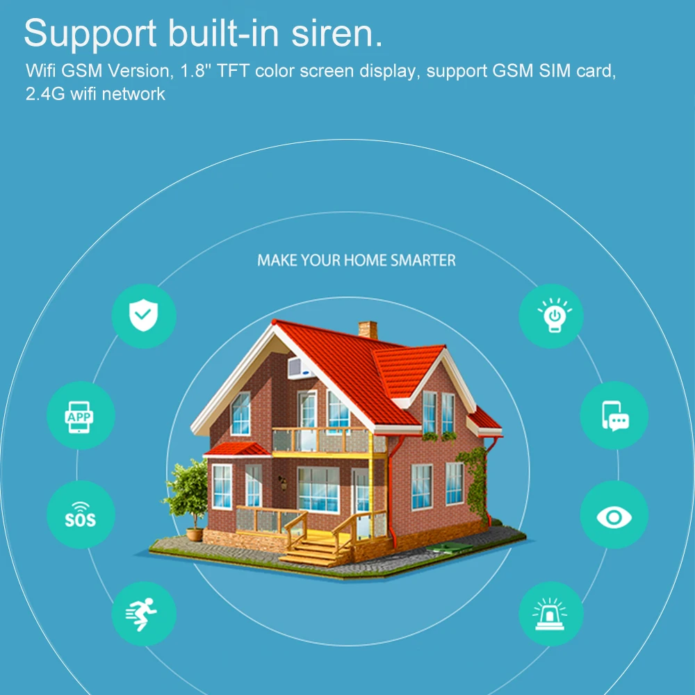 Wi Fi GSM сигнализация Системы домофон удаленный Управление Автонабор на