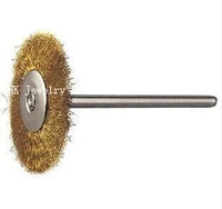 diy free shipping 100pcsbox jewelry wire brush brass wire wheel brush with 2 35mm shank polishing brush