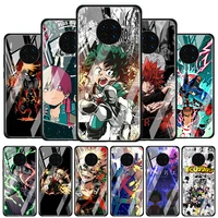 my hero academia tempered glass cover for huawei y6 y7 y9 y5p y6p y8s y8p y9a p smart z 2019 2020 2021 phone case