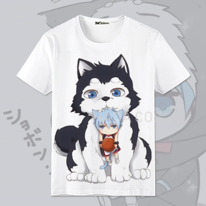 Child Anime Kuroko's Basketball Kuroko Tetsuya Kagami Taiga Printed Short-sleeved White Top T-shirt Cosplay Costume Cute Fashion |