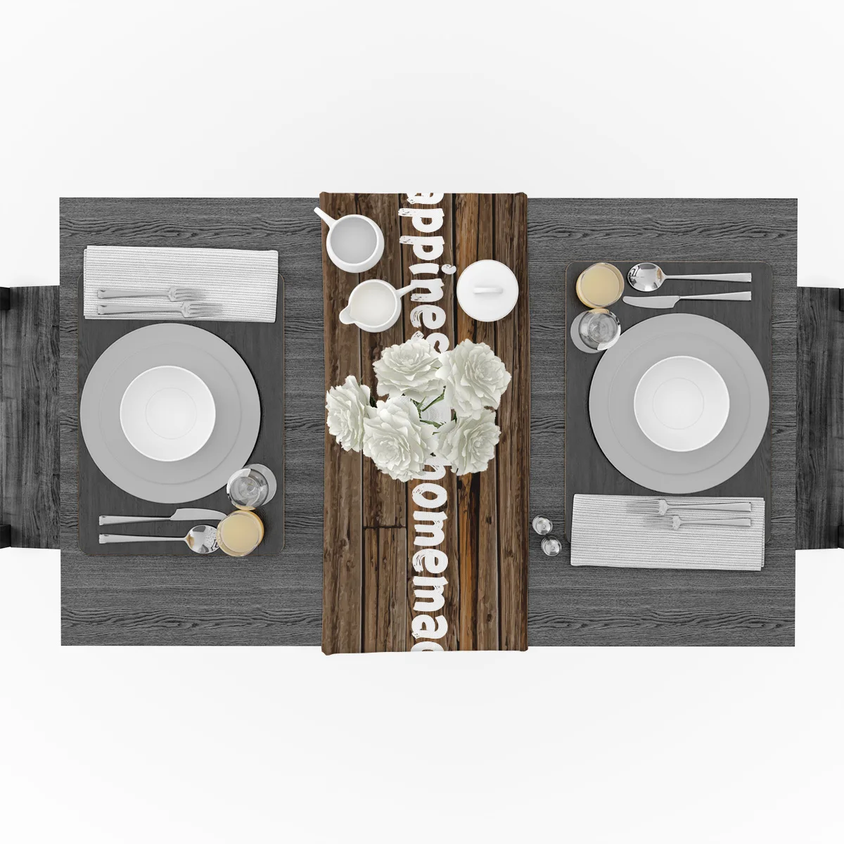 Современная Винтажная настольная дорожка счастье в дереве скатерти для дома