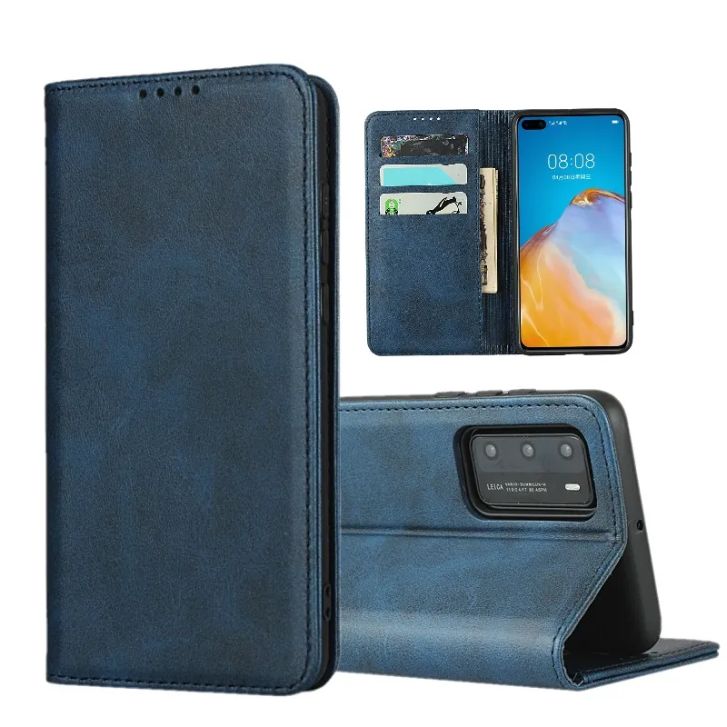 

Кожаный чехол с магнитной застежкой для Huawei P40 Pro P40 lite E