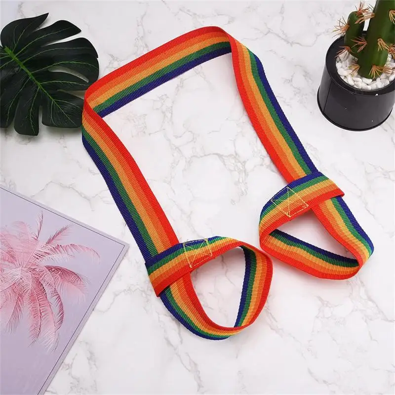 

2 Piece Rainbow Skate Strap Adjustable Skate Boot Strap Yoga Mat Strap Multipurpose Roller Skate Hand Sport Fitness Equipment