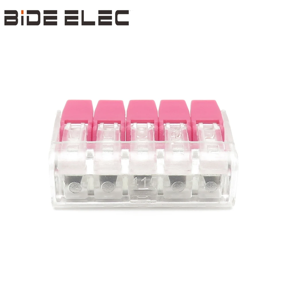 Разноцветная универсальная Клеммная колодка для проводника с рычагом AWG 28-12 10 шт.