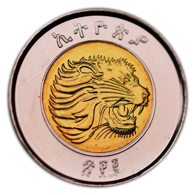 Эфиопия 1 Birr 2010 27 мм UNC оригинальная монета для коллекции|Безвалютные монеты| |