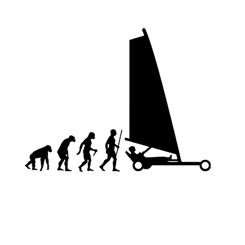 

18*13.2cm Beach Sailing Evolution Vinyl Sticker Funny Car Window Bumper Novelty JDM Drift Vinyl Decal Sticker