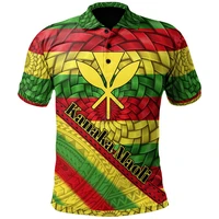 hawaii polo shirt kanaka maoli flag with bamboo patterns 3d printed polo shirt men for women short sleeve summer t shirt