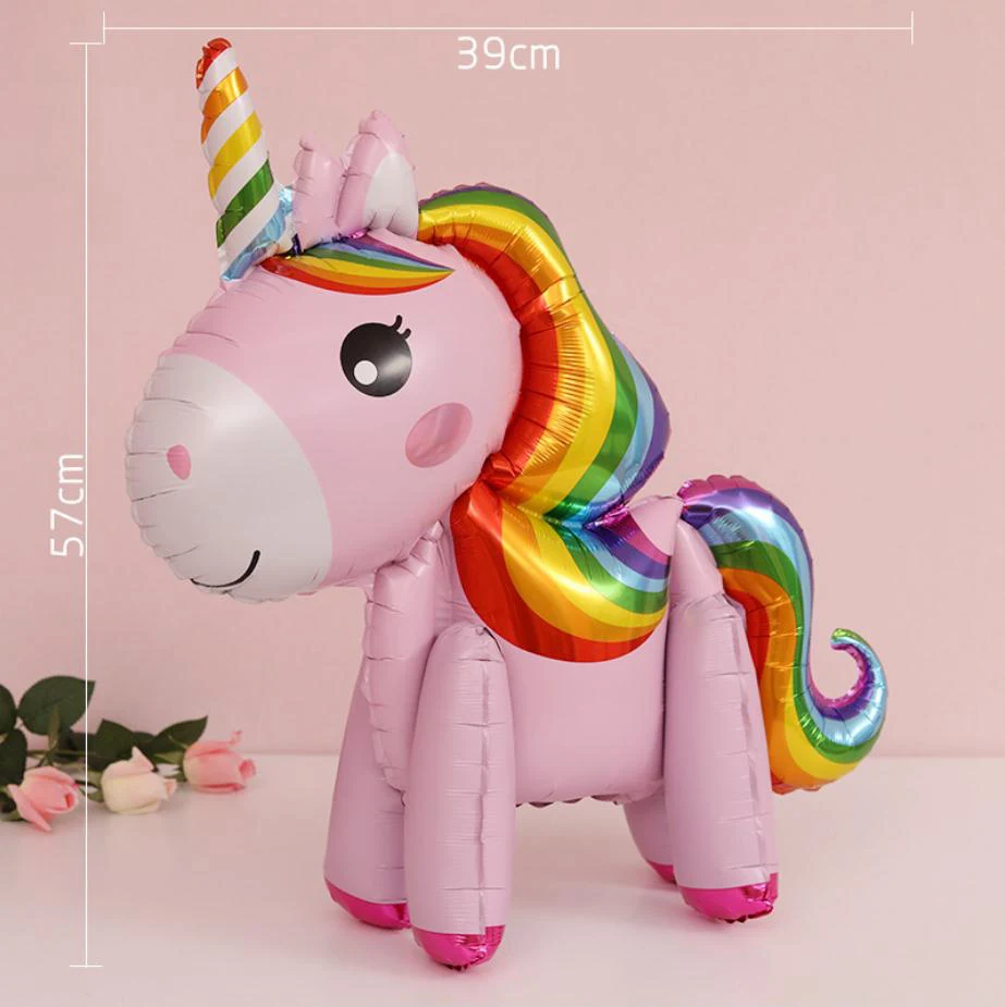 Foil Balloons 3 Taoup 1 шт. ручной мультфильм Единорог воздушный шар из фольги аксессуары для животных милый счастливый Единорог День рождения Сувениры Единорог воздушные шары - Цвет: Foil Balloons 3