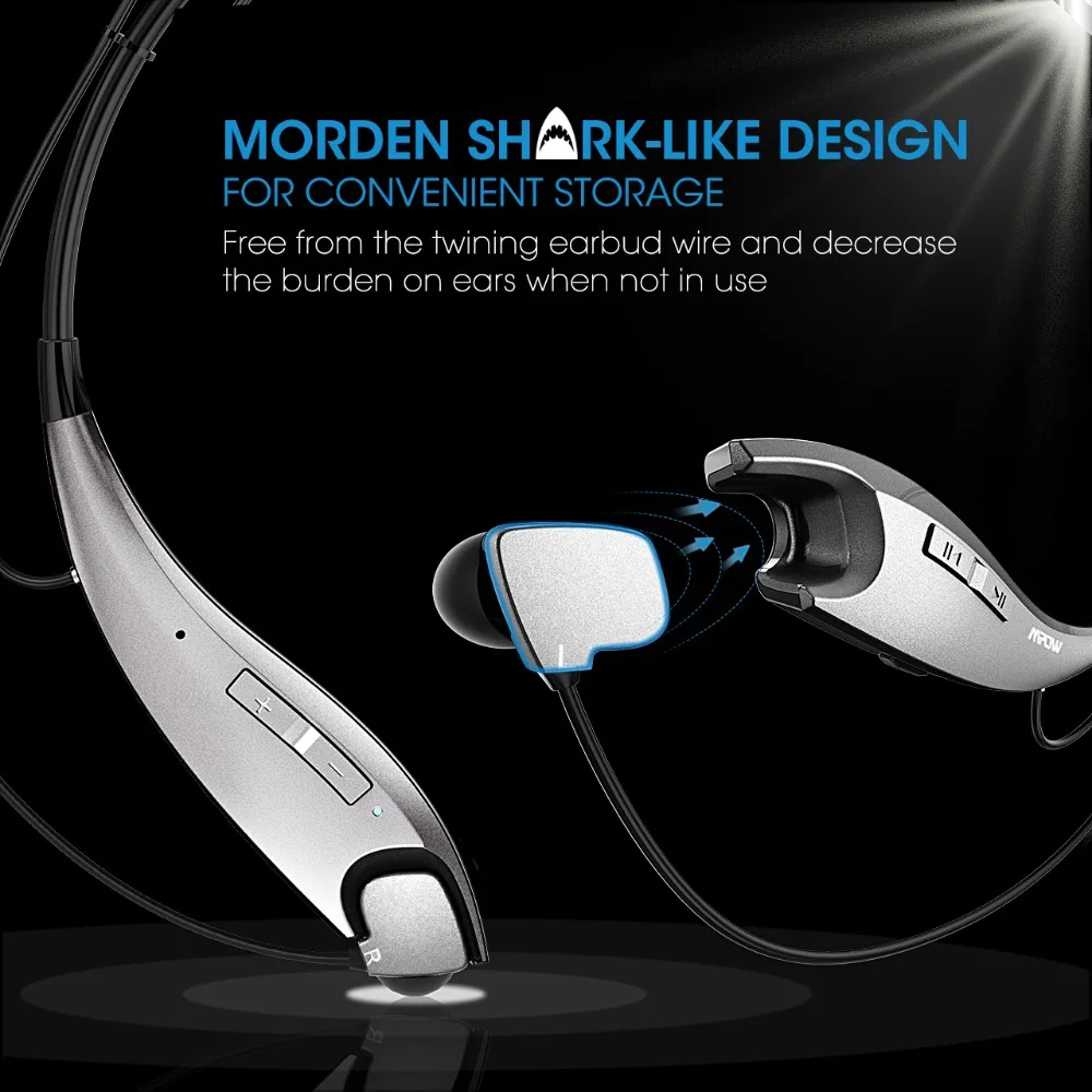 Mpow Jaws, беспроводные наушники, Bluetooth наушники, на шею, с завязками, стильные наушники, гарнитура, вызов для iPhone, Xiaomi, huawei, смартфон