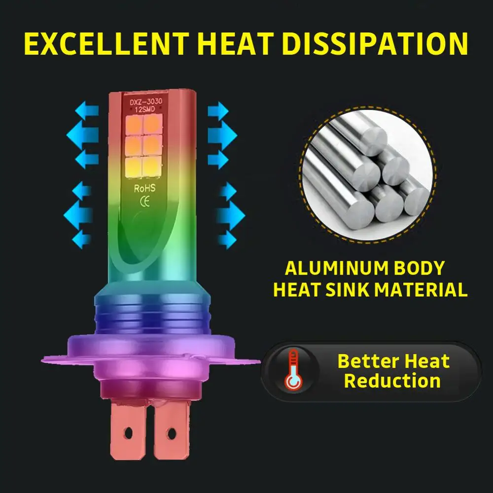 

4 Pcs Mini H7 + H7 Combo LED Headlight Kit Bulbs High COB Low Beam 120W 26000LM 6000K White Car Light Motorcycle Signal Lamp Kit