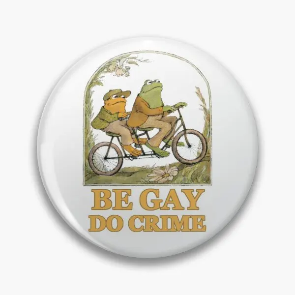 

Frog and Toad - Be Do Crime Soft Enamel Pin Badge Decorative Clothes Badge Lapel Pin Brooch Jewelry for Women