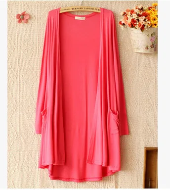 

modal women's cardigan long sleeve sun proof clothing large size loose Beach air conditioning coats 3001 14