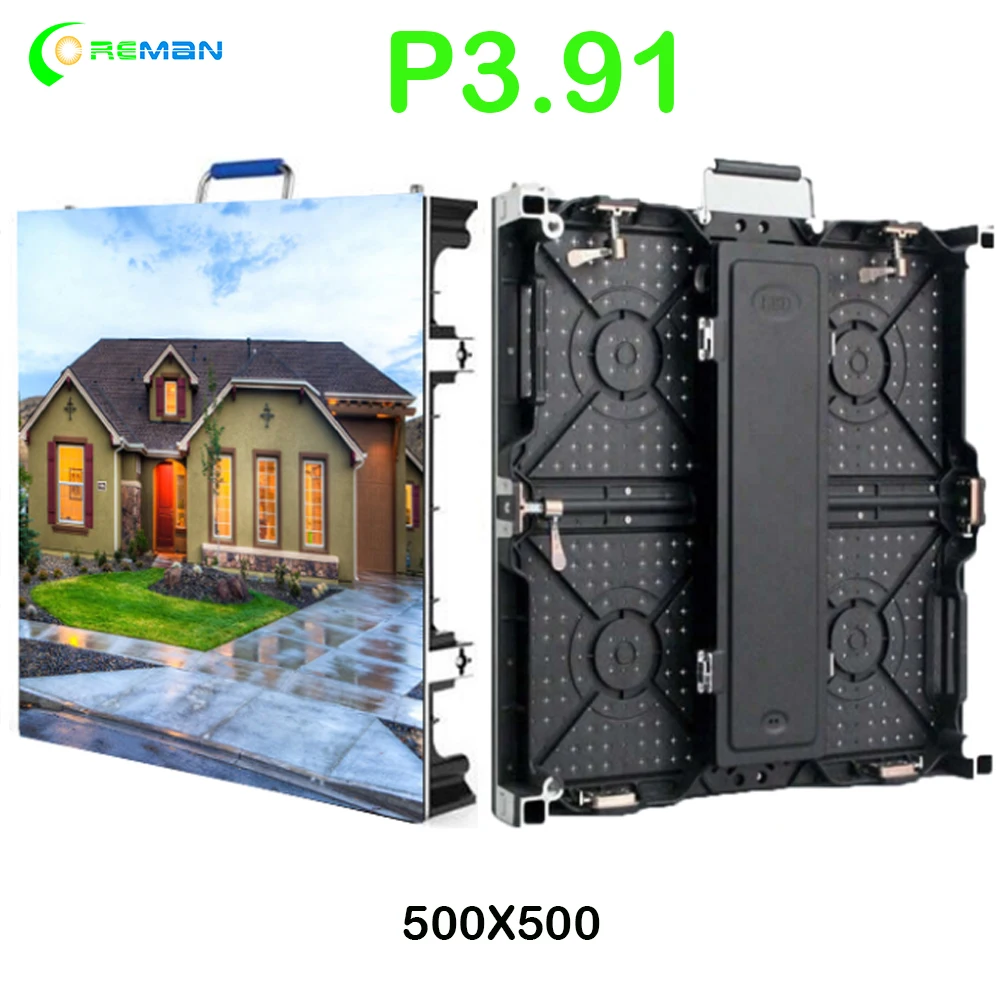 RGB HD P3.91 рекламный светодиодный ТВ экран 500 мм x 1000 хорошая цена Подвесной