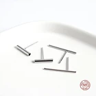 LKO Настоящее серебро 925 пробы, простые креативные серьги-гвоздики в форме буквы T для женщин, модные серьги в стиле Ins, ювелирные аксессуары