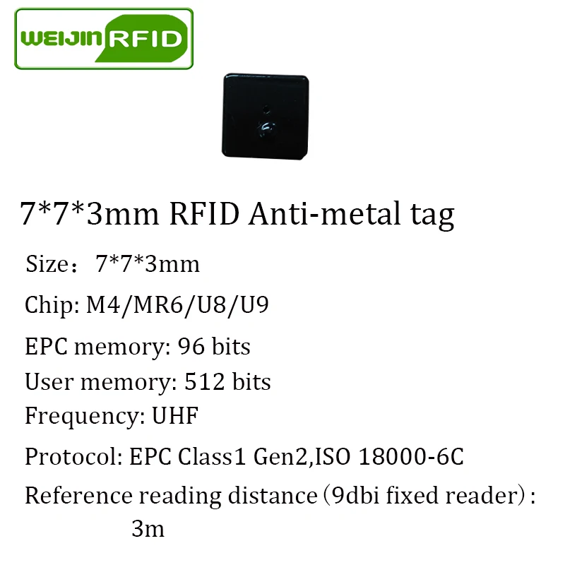 Метка RFID UHF 915 м 868 EPC ISO18000-6c 20 шт. бесплатная доставка управление инструментами 7*7*3