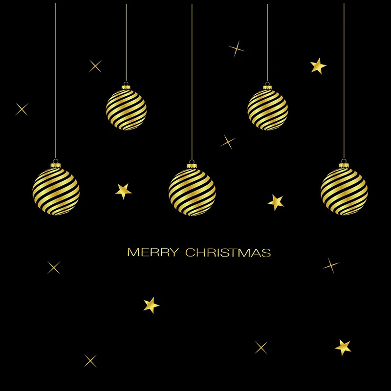 B06 50x32cm PVC Christams Wall Stickers Window Decor Paper Gold Snowflake Elk Deer wall stickers christmas decoration for home glass - Цвет: B06
