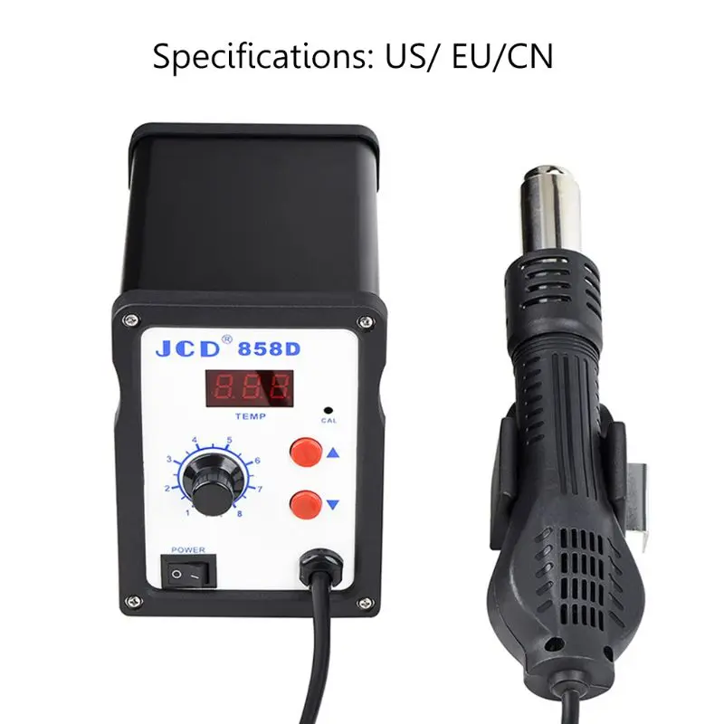 

858D Hot Air Gun Desoldering Soldering Rework Station SMD Solder Holder for Welding Repair Tools