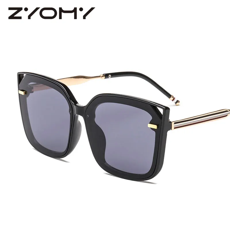 

Женские и мужские очки для вождения Q Oculos de sol, брендовые дизайнерские очки кошачий глаз с прозрачными линзами UV400, солнцезащитные очки в боль...