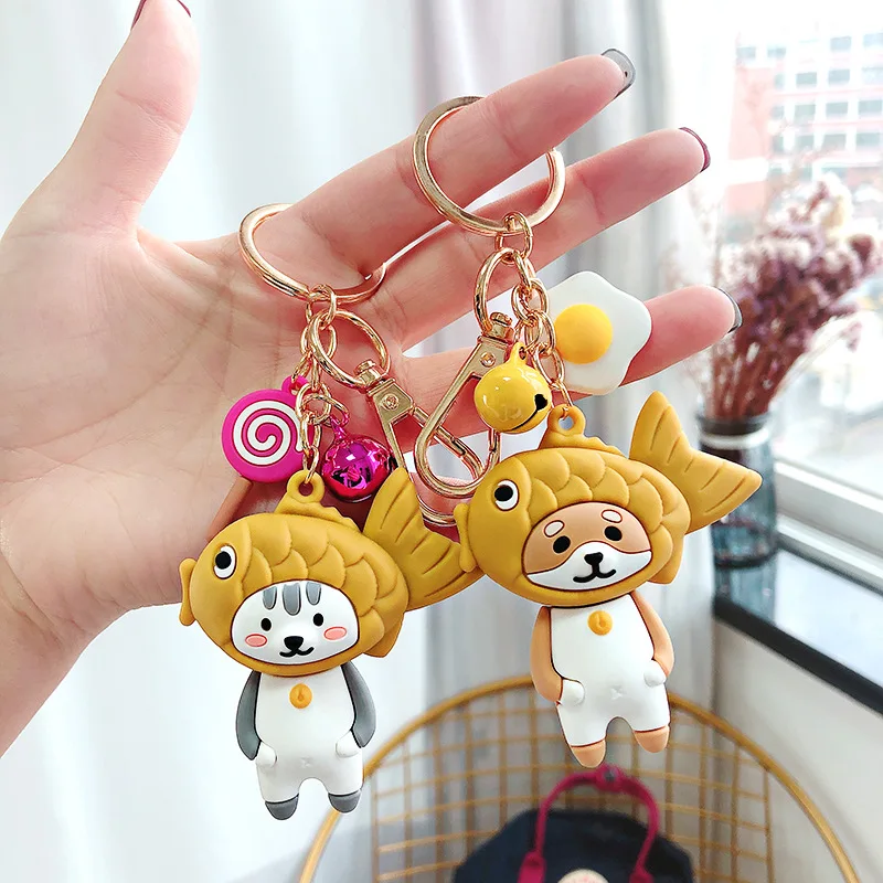 Новый морской рыбы мороженое кукла автомобильный брелок для ключей с стильная