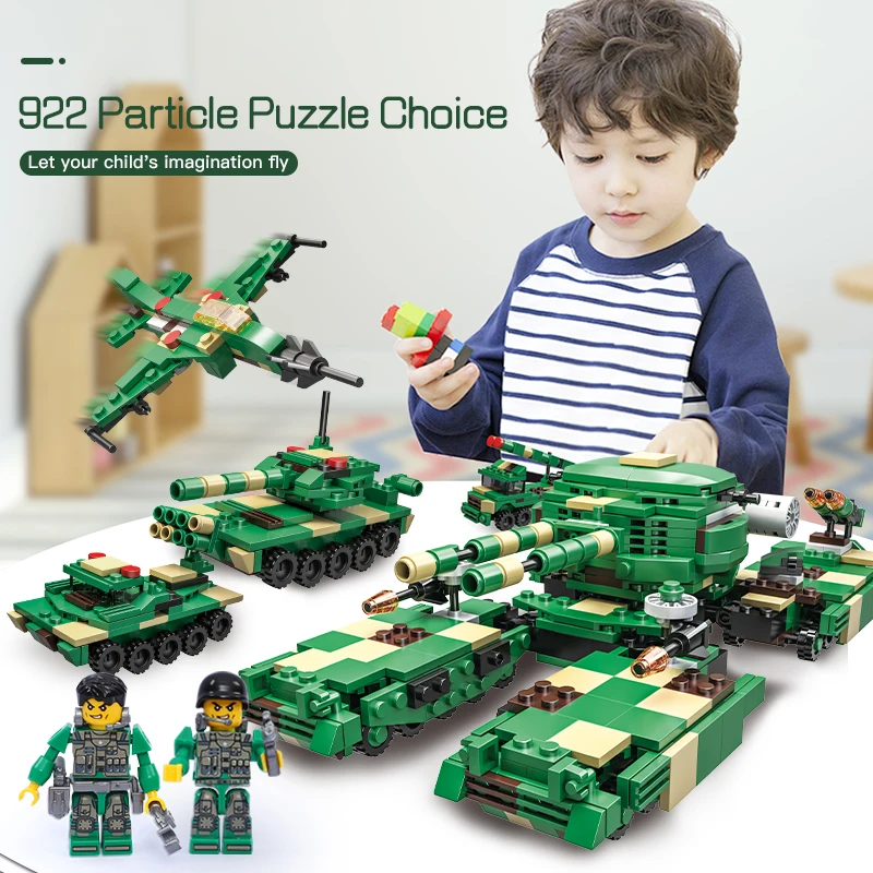 922 шт военные танковые строительные блоки Трансформеры фигурки развивающие