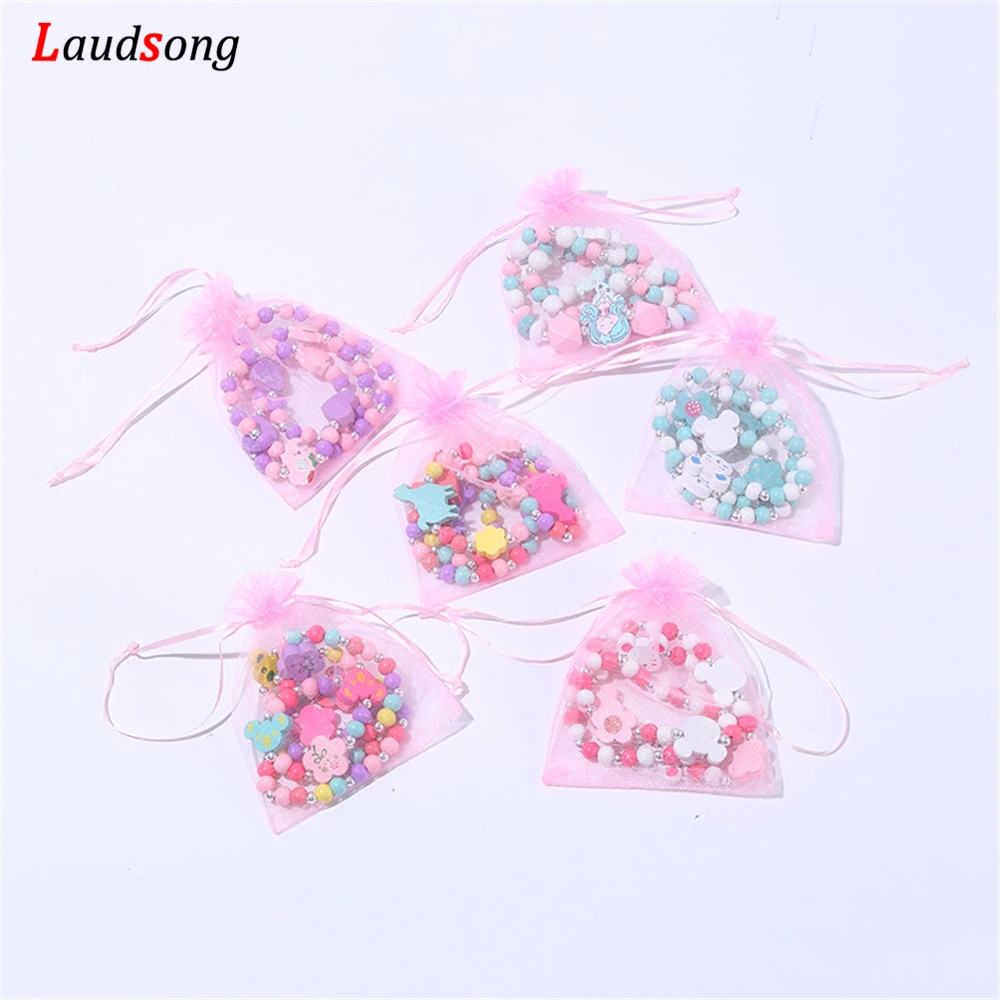 Детский милый мультяшный деревянный цветок животное детский свитер ожерелье