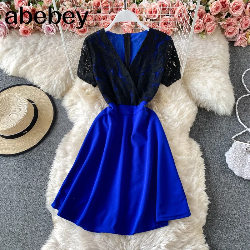 

V-Neck Sleeveless Cross Femme Dresses Elegant solid Mini Club Wear Vestidos Sexy A LIne