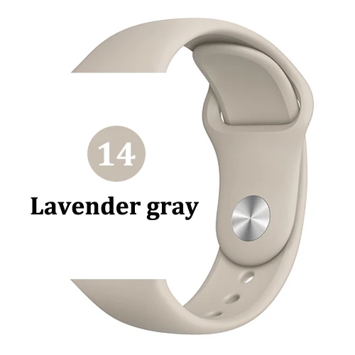 14-Meter white Ремешок для apple watch band 4 3 correa iwatch band 42 мм/38 мм 44 мм/40 мм 2 спортивный силиконовый браслет pulseira apple watch аксессуары - Цвет ремешка: 14-Meter white