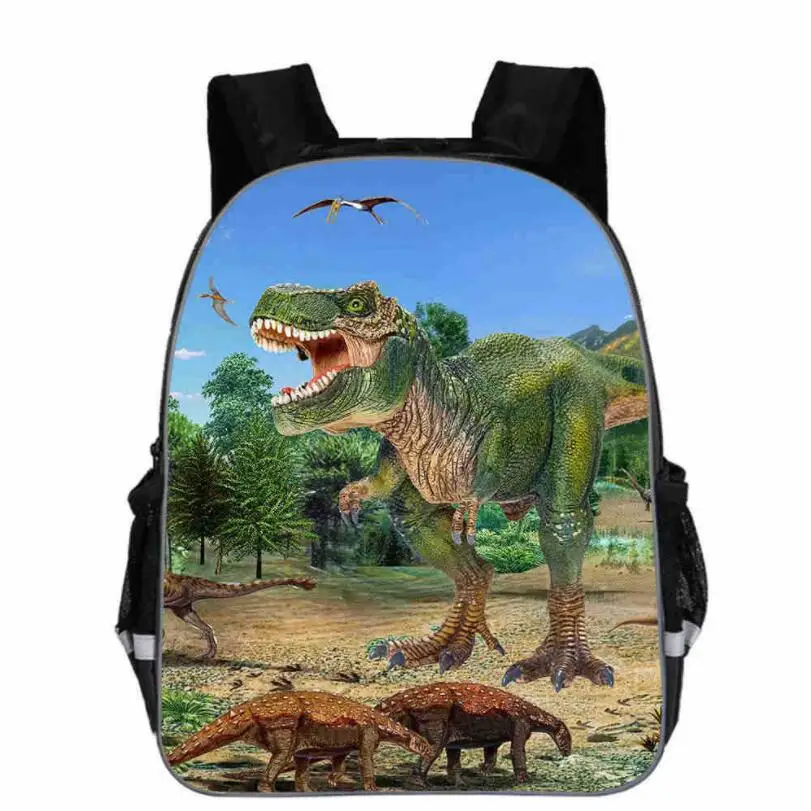 Юрский Мир Дети школьные ранцы для мальчиков T rex динозавр рюкзак Первичная