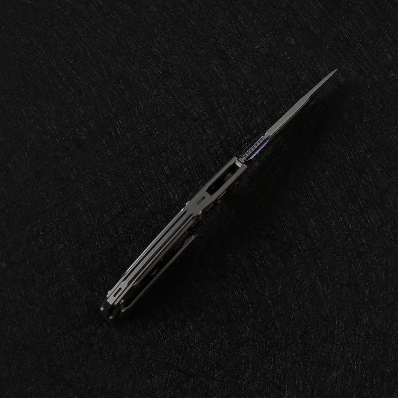 Складной нож DICORIA клинок из натурального сплава с титановой ручкой дракон черный