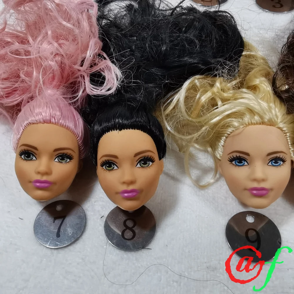 B111-1 Original Foreign trade South Asia Calm Beauty 1/6 OOAK NUDE Rarely doll head mussed Dark brown hair for DIY 90% NEW | Игрушки и