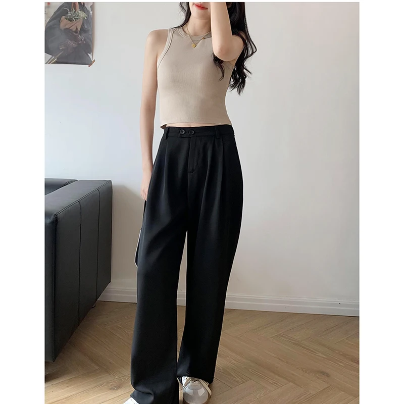 

Tops Women 2021 Summer Black White Sexy Tank Cropped Top Vintage Sleeveless O Neck Screw Thread Tshirt Korean Basic Feminino