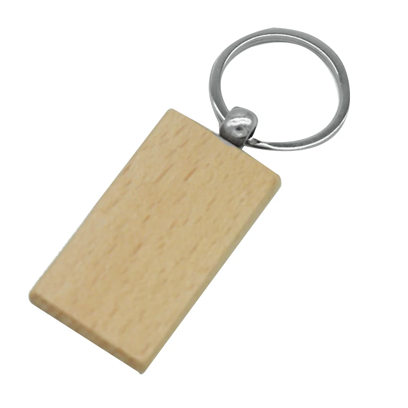 

20Pcs Blank Wooden Key Chain Diy Wood Keychains Key Tags Gifts Yellow