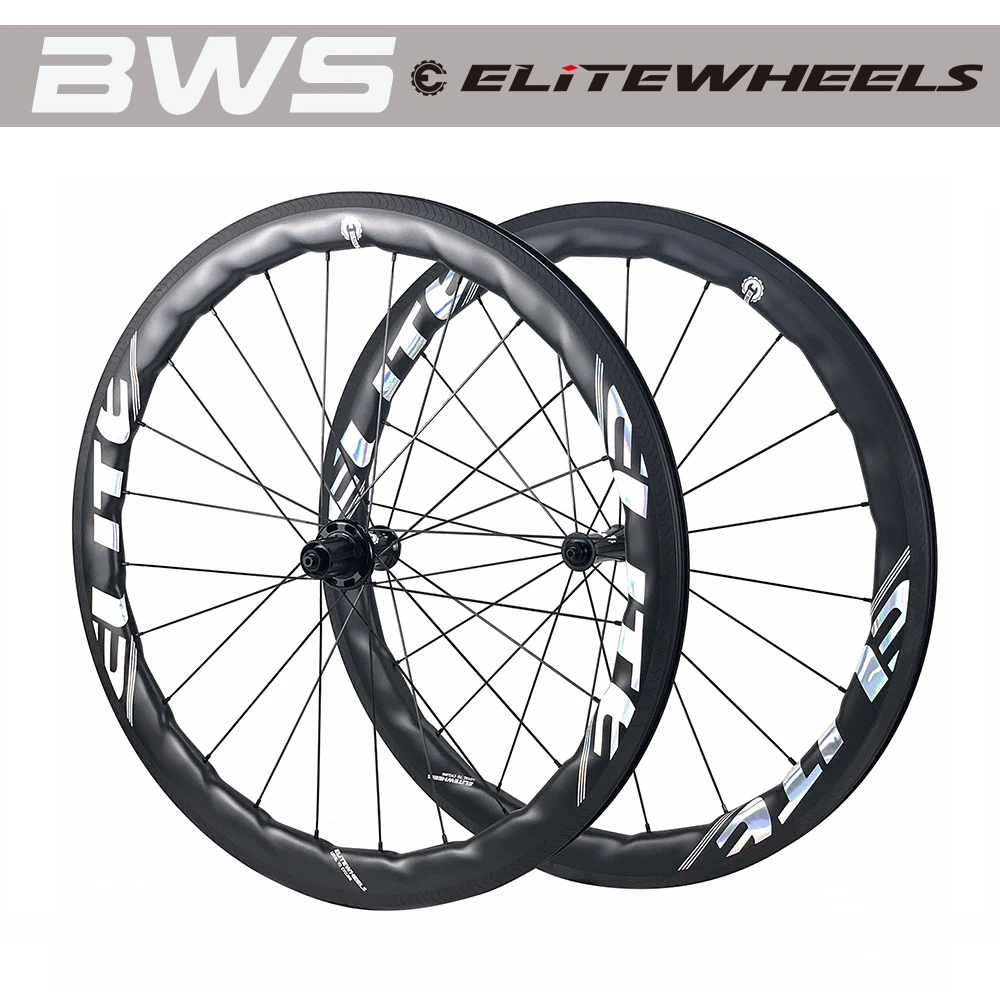 ELITEWHEELS BWS карбоновый шоссейный комплект Колес 50 мм Глубина 27 ширина велосипедные
