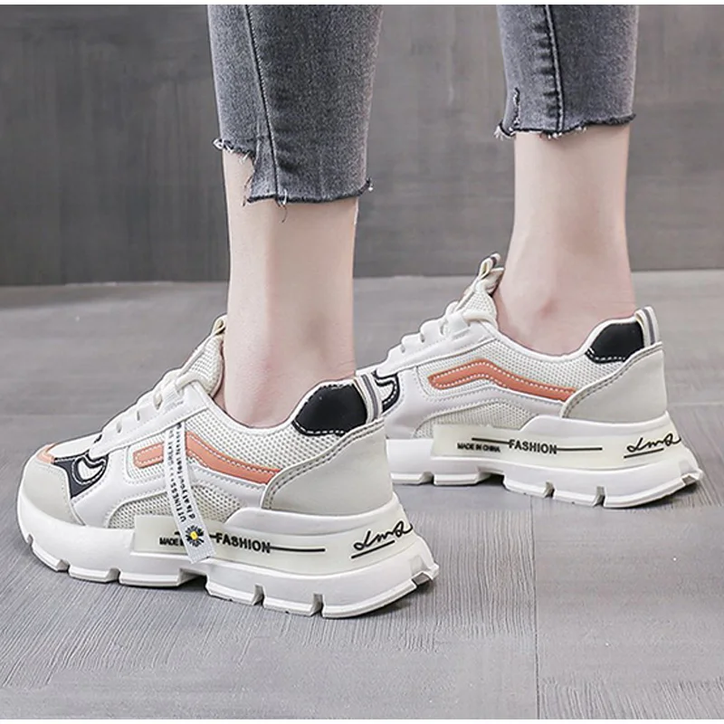 Кроссовки женские на толстой подошве повседневная обувь в Корейском стиле