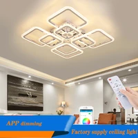 modern living room bedroom led ceiling lamp app remote control dimming hotel villa apartment chandelier study balcony lighting