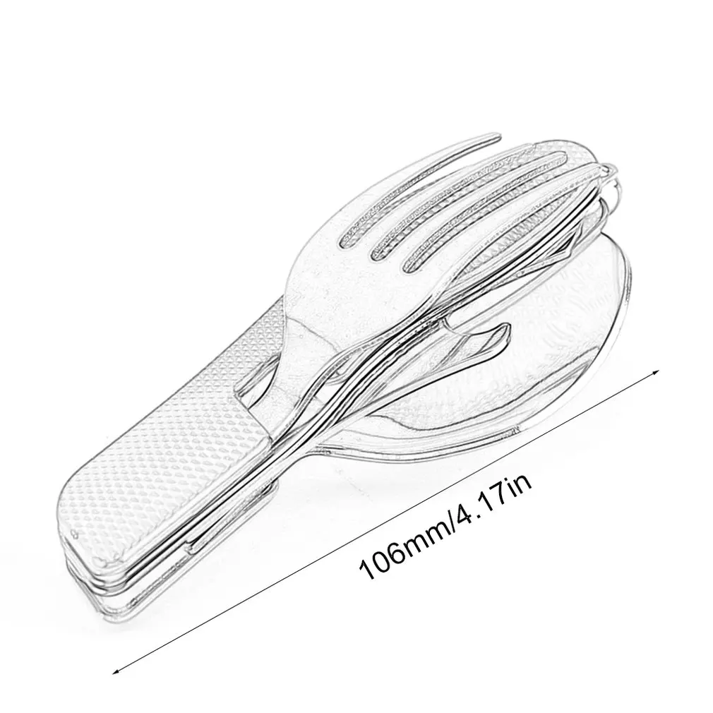 

Outdoor camping portable Fork knife tableware tools folding and detachable combined stainless steel Fork knife Travel