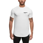 Новинка, мужские трендовые повседневные футболки, одежда для бега, дышащие спортивные модные сетчатые быстросохнущие футболки с коротким рукавом для фитнеса