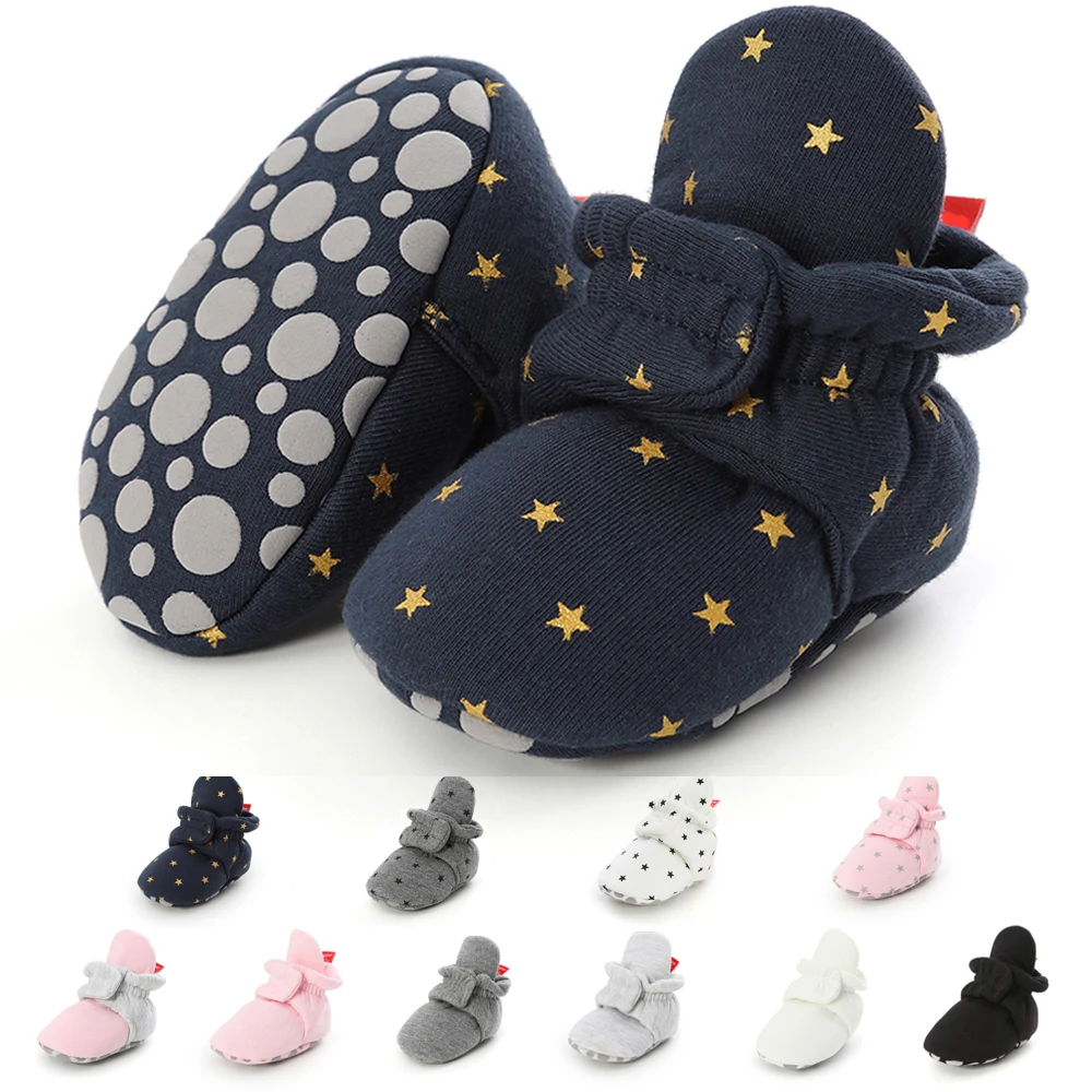 Обувь на плоской подошве для новорожденных зимние ботинки унисекс мягкой обувь
