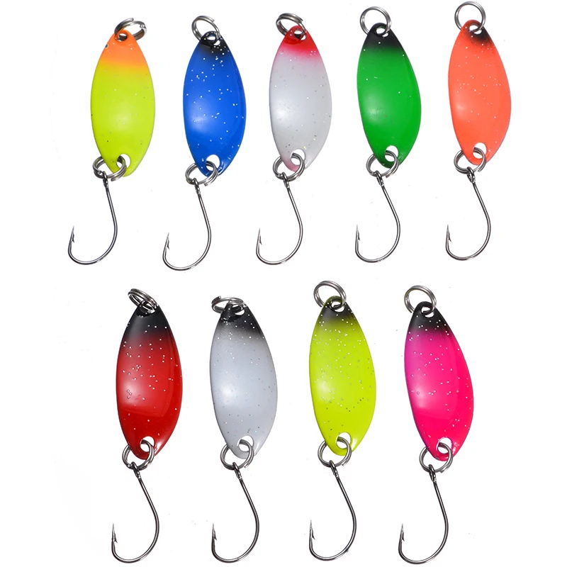

9Pcs Spoon Fishing Lures Metal Swimbait Crankbait Artifical Hard Bait Tackle Wobblers Fishing Tackle Lure 3.3cm 3g