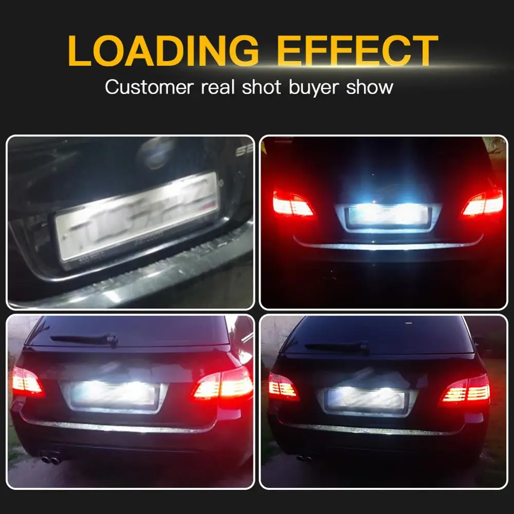 Светодиодный CANBUS без ошибок Подсветка регистрационного номера база лампы для BMW 5