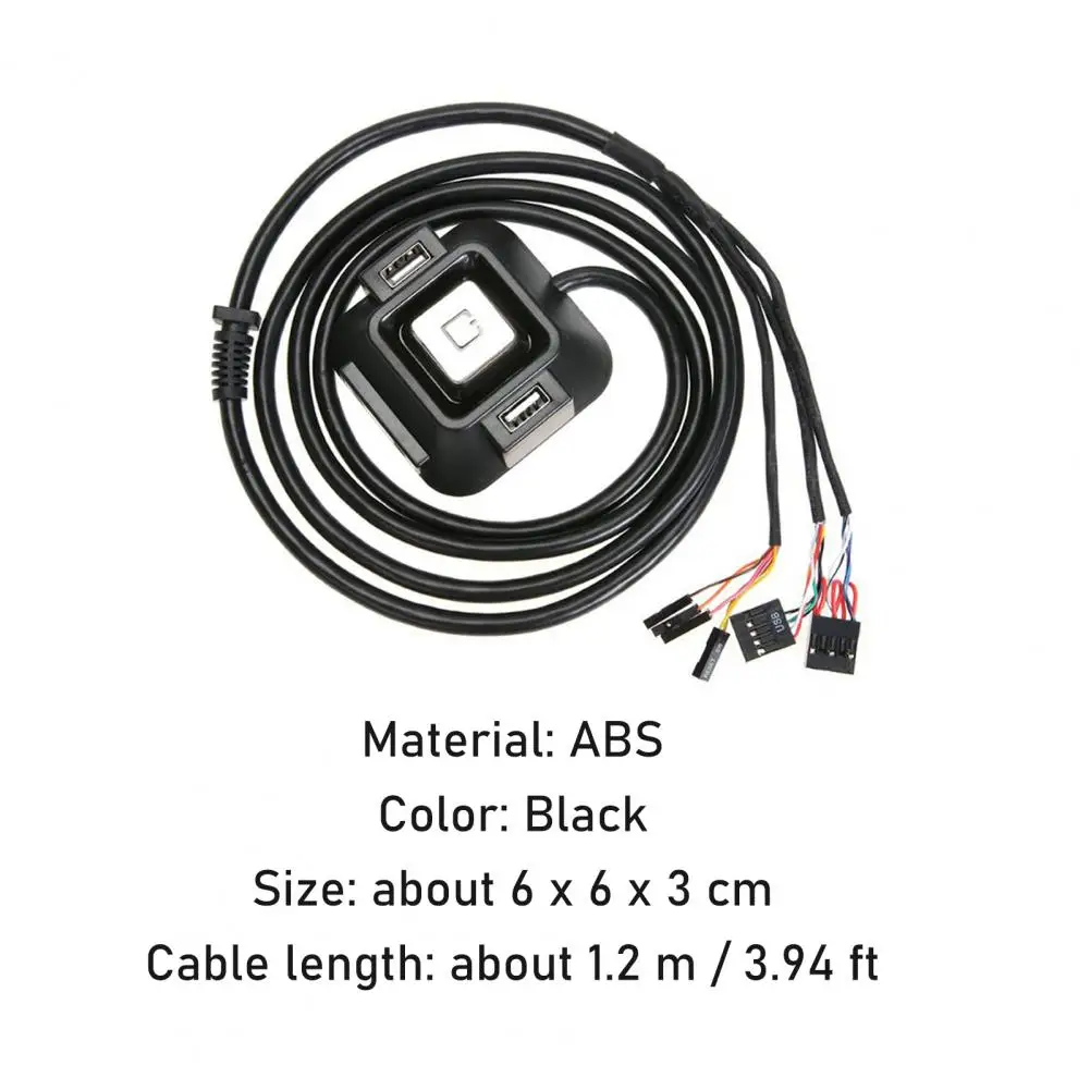 1.2m Desktop PC Switch Button Practical Wear-resistant ABS Computer Reset Block Extender for Office Cable | Компьютеры и офис