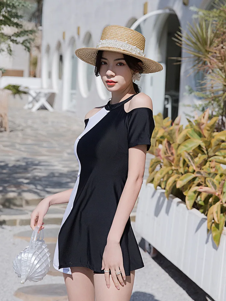 

Swim Shorts Women 2021 Swimsuit Push Up For Pregnant Swimwear One Piece New Sexy Female Separation Korea Ins Web Bathing Suit