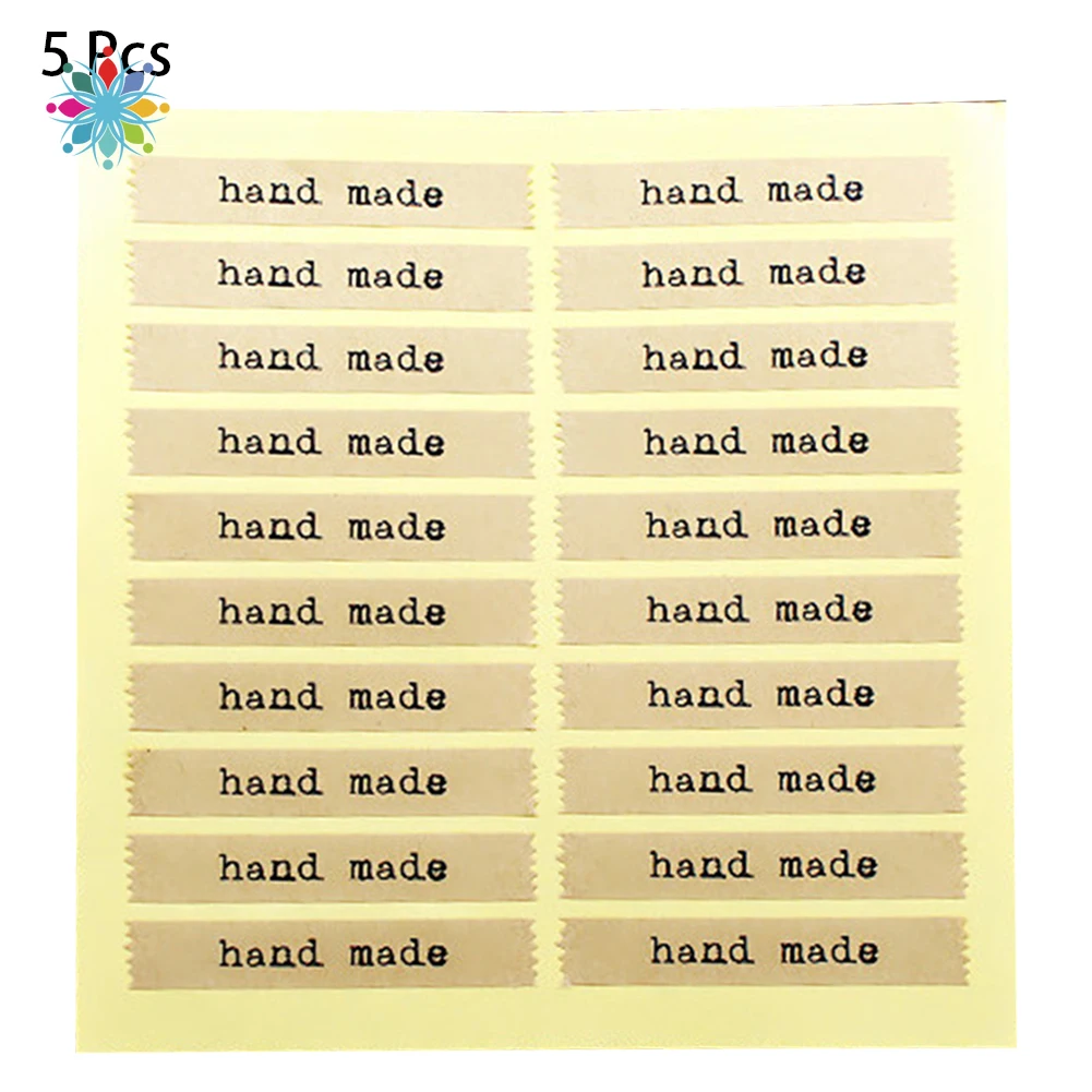 100 шт./лот ручной работы измельченная стильная крафт-бумага клейкая
