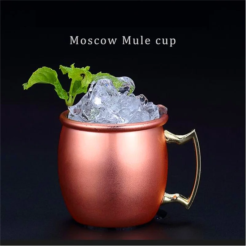 

Moscow Mule Copper Mug Christmas Gift Metal Wine Coffee Cup Hammered Stainless Steel Plated Beer Mini Mugs Bar Drinkware Tools