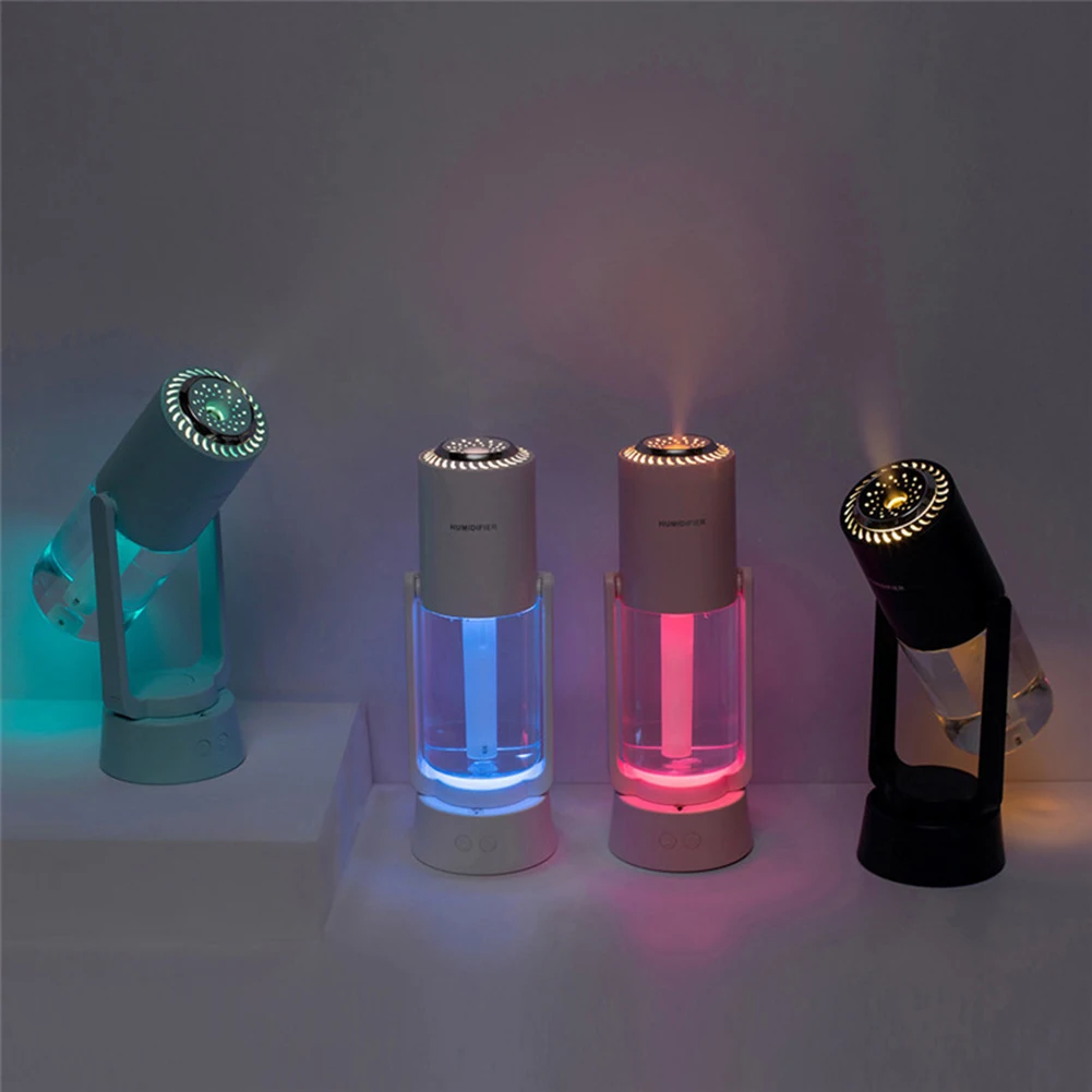 

Automatic Head Shaking Humidifier USB Rotatable Home Office Desktop Humidification Essential Oil Diffuser with LED Night Light